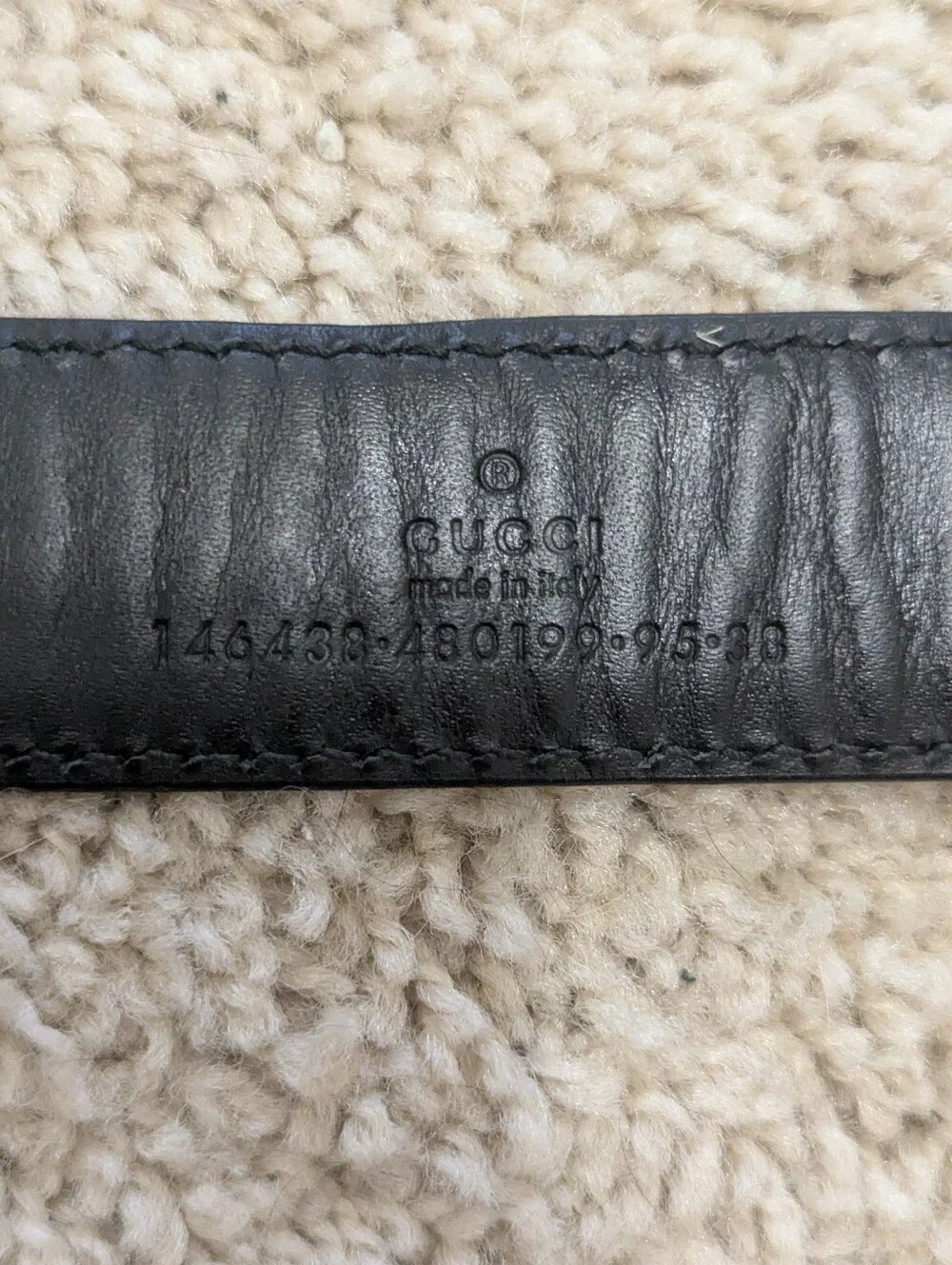 Gucci Guccissima Leather Monogram Belt